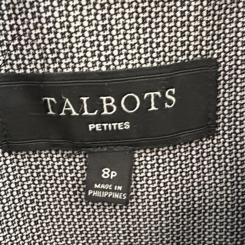 Talbots Black and White Petite suit (jacket and skirt)